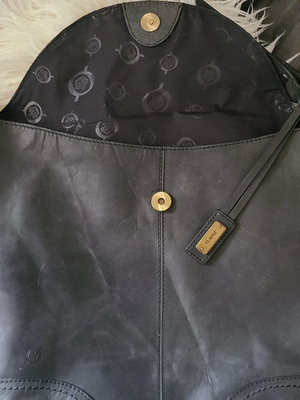 Born Black Leather Hobo Bag